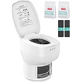 Modiwell Dry Flush RV Toilet, Waterless Self-Contained Rechargeable Sealing Toilet, Easier to Use, Ideal for RVs - Loo Seal R