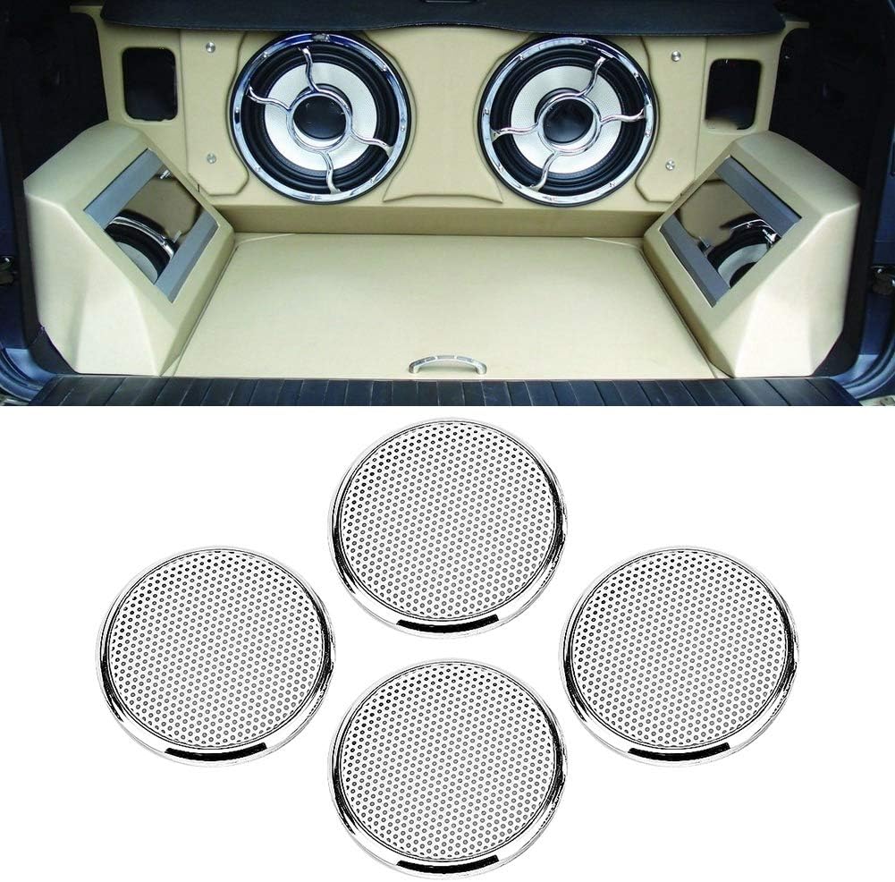 Speaker Grille, 4 Pieces 1 Inch Audio Speaker Grille Protective Decorative Audio Speaker White Grid - Image 3