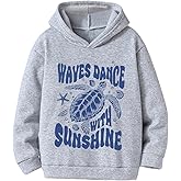 WDIRARA Girl's Sea Turtle Graphic Hoodies Long Sleeve Hooded Sweatshirts Pullover Tops