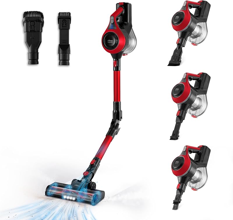 Z3 Aspiradora Sin Cable Escoba Eléctrica Flex a Batería 22,2V, 10KPa, 150W, 40 min, Cepillo Motorizado con Luz, 2 Velocidades, Accesorios para Suelos/Alfombras/Animales/Sofá/Coche