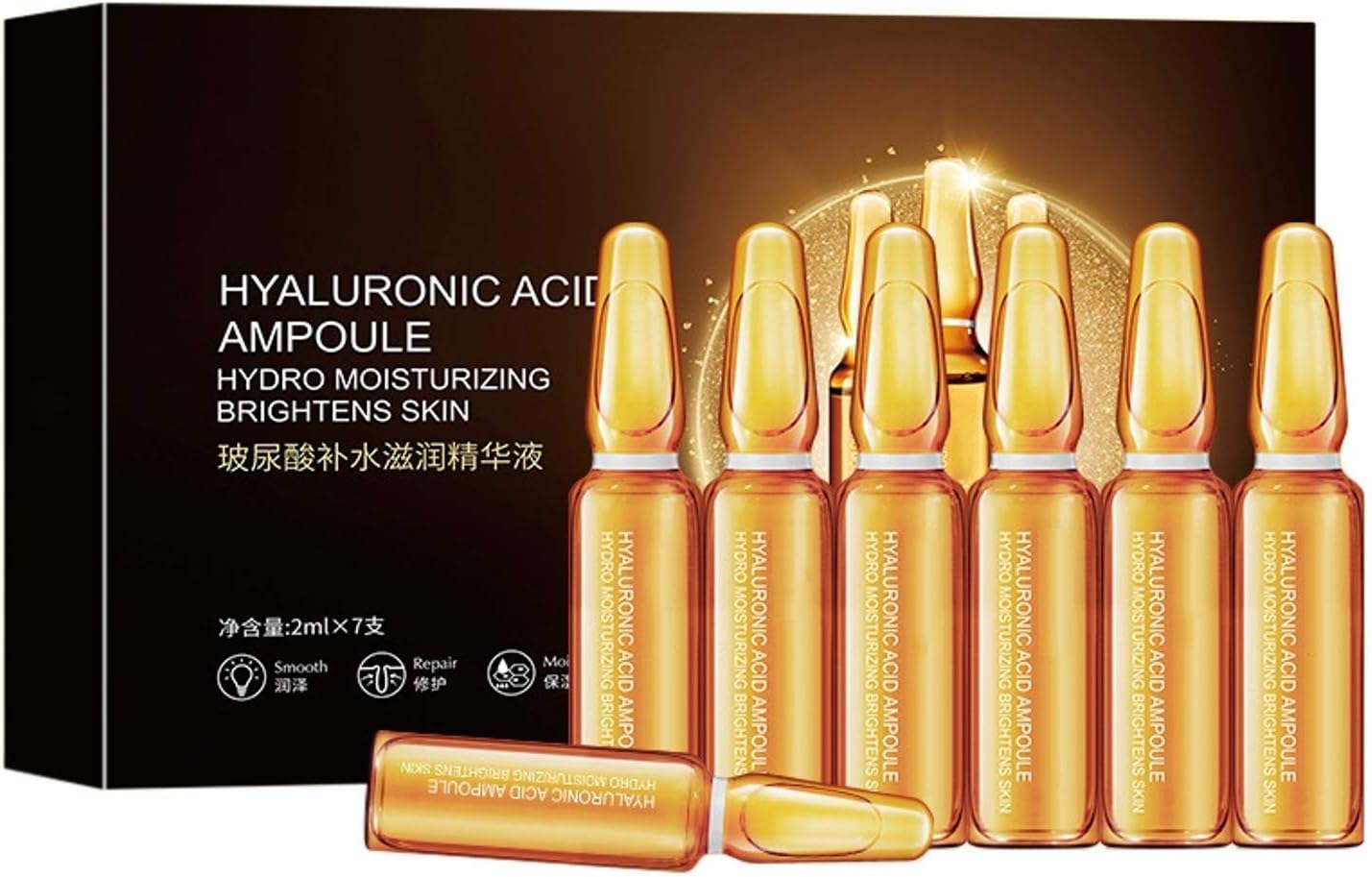 Anti Aging Dark Spots Corrective Serum Ampoule,Whitening Spotless Ampoule Serum Set of 7,for Moisturizing Firming Skin Lightening Facial Serum for Fine Lines, Wrinkles, Dullness