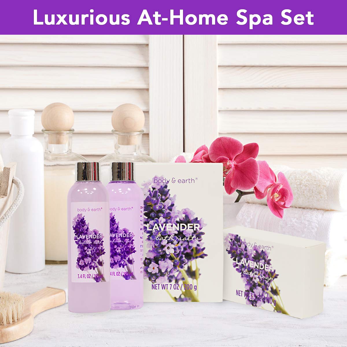 Gift Set for Women,Body & Earth Gifts for Women Lavender Gift Sets with