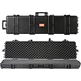 VEVOR Rifle Case, Rifle Hard Case with 4 Layers Fully-protective Foams, Lockable Hard Gun Case with Wheels, IP67 Waterproof & Crushproof, for Rifles or Shotguns