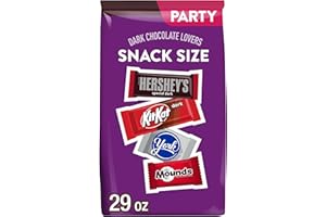 HERSHEY'S Hershey Assorted Dark Chocolate Flavored Snack Size, Candy Party Pack, 29 oz