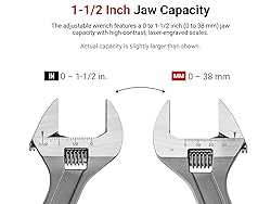 TEKTON 9 Inch Adjustable Wrench