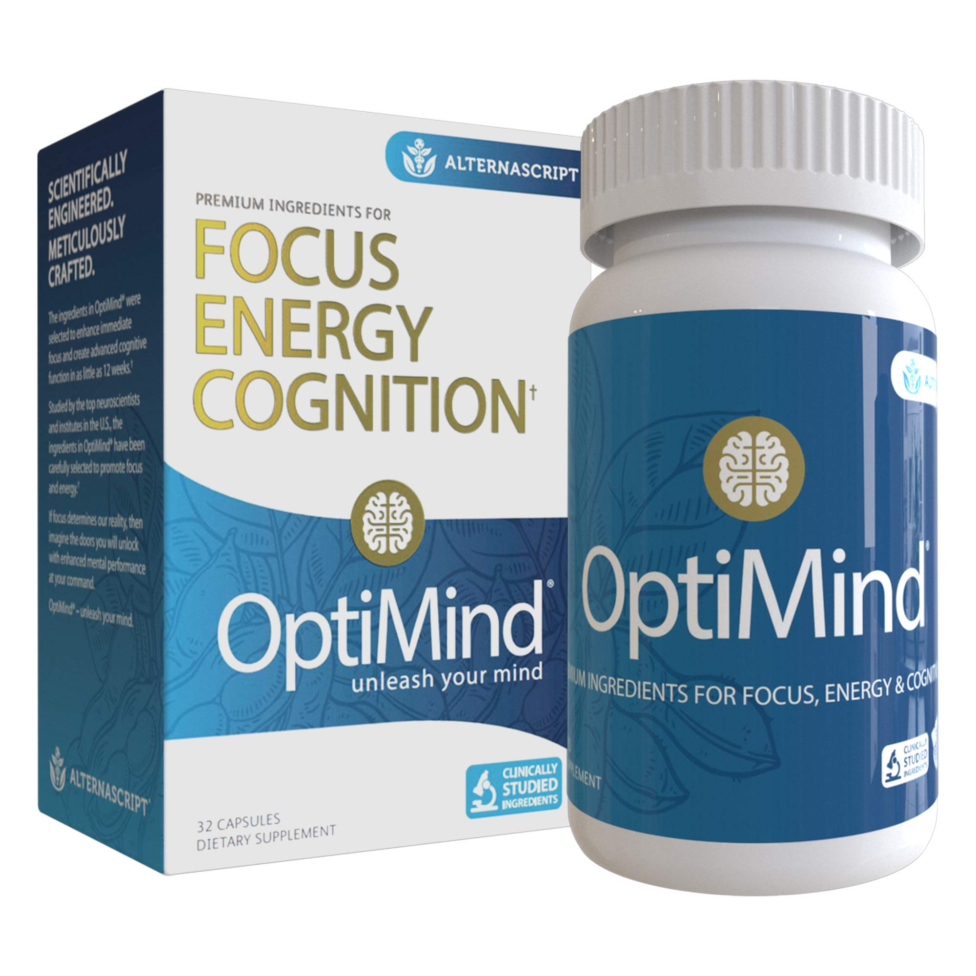 OptiMind Nootropics Brain Booster Supplement Enhance Focus