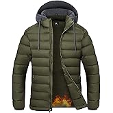 SWISSWELL Mens Lightweight Puffer Jacket with Hood Quilted Insulated Water-Resistant Coat Warm Winter Zip Up Hooded Jacket
