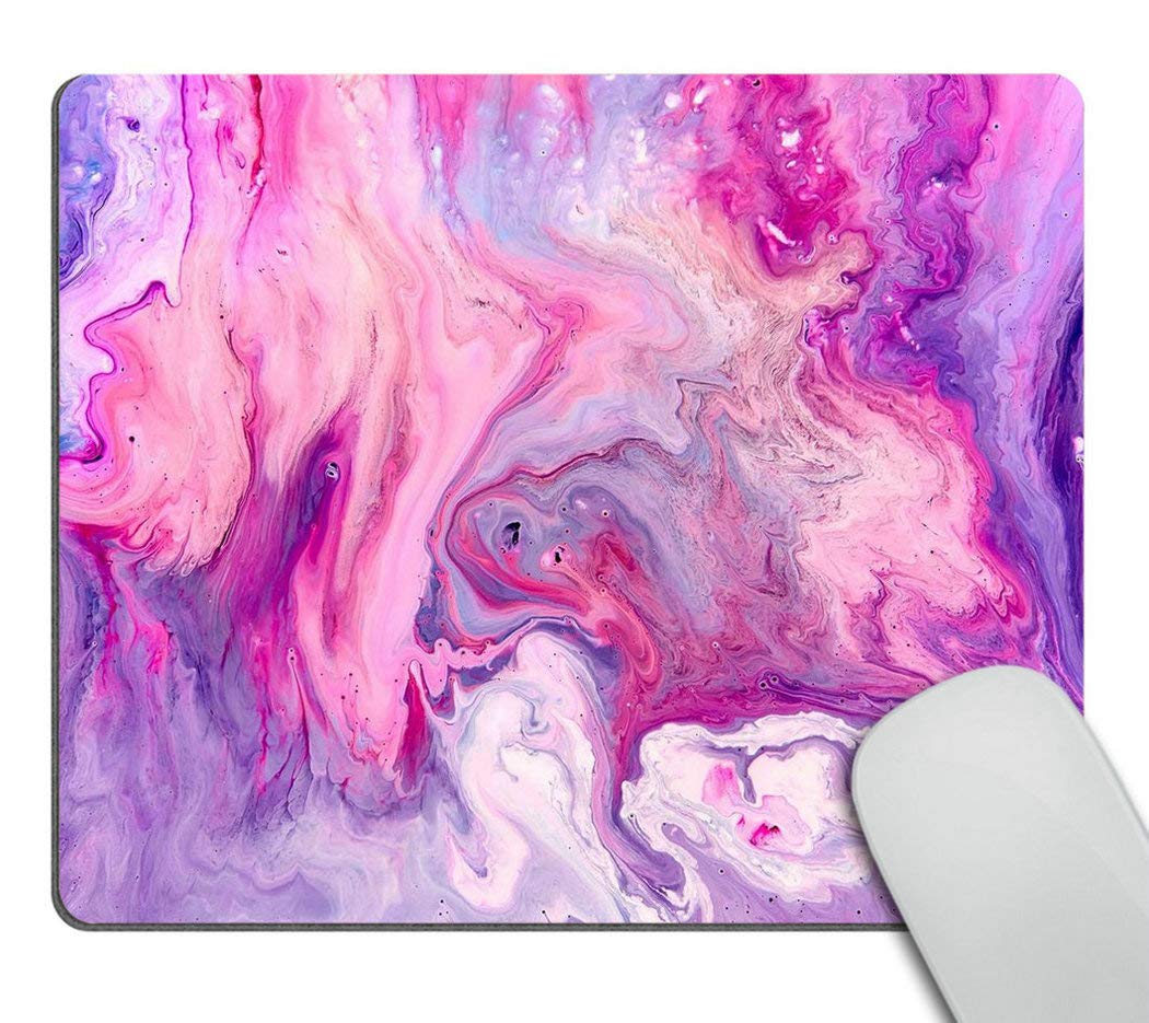 Wasach Marble Mousepad, Office Decor, Purple Mouse Pad Colorful & Unique