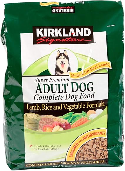 Amazon Kirkland カークランド シグネチャー スーパープレミアムドッグフード ラム 成犬用 18 14kg ラム ライス ベジタブル Kirkland カークランド ドッグフード 通販