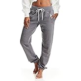 U.S. Polo Assn. Womens Sweatpants with Pockets, French Terry Womens Joggers or Cuffed Leg Sweats