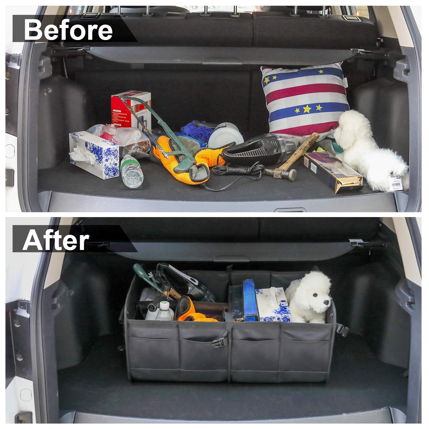 Borsa organizer per auto da bagagliaio con marchio