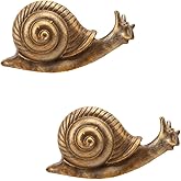 SOFFEE DESIGN 2pcs Vintage Metal Golden Cabinet Pull Dresser Drawer Knob with Snail Shape, Distressed Style Closet Handles, Antique Door Knobs with Mounting Screws