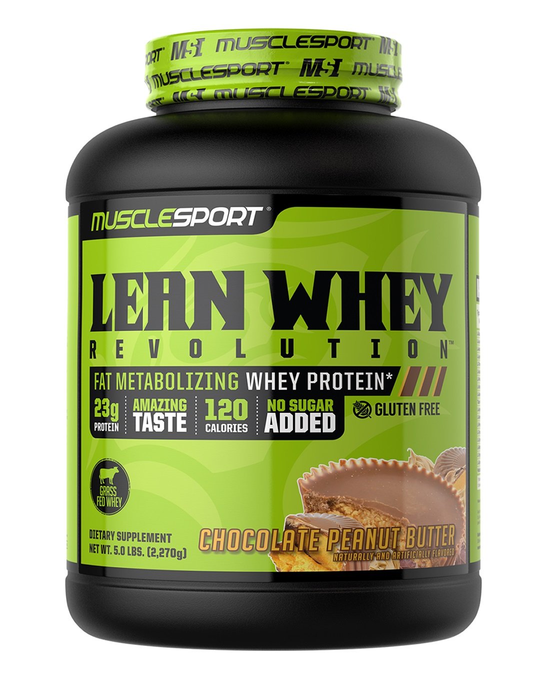 MuscleSport Lean Whey Revolution Protein Powder, Whey