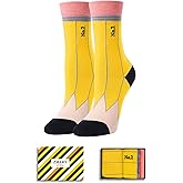 Crazy Socks for Kids - Funny Silly Crazy Wacky Socks for Kids Women Teen Girls, Pencil Gifts