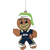 FOCO Seattle Seahawks NFL Gingerbread Man Holiday Ornament