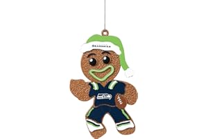 FOCO Seattle Seahawks NFL Gingerbread Man Holiday Ornament