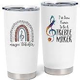 NVFCC Music Teacher Gifts for Women, Music Teacher Christmas Gifts, Piano Gift for Teachers 20oz Coffee Tumbler