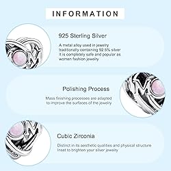 MGIUL Pink Gem Mom Heart Charm for Women Bracelets