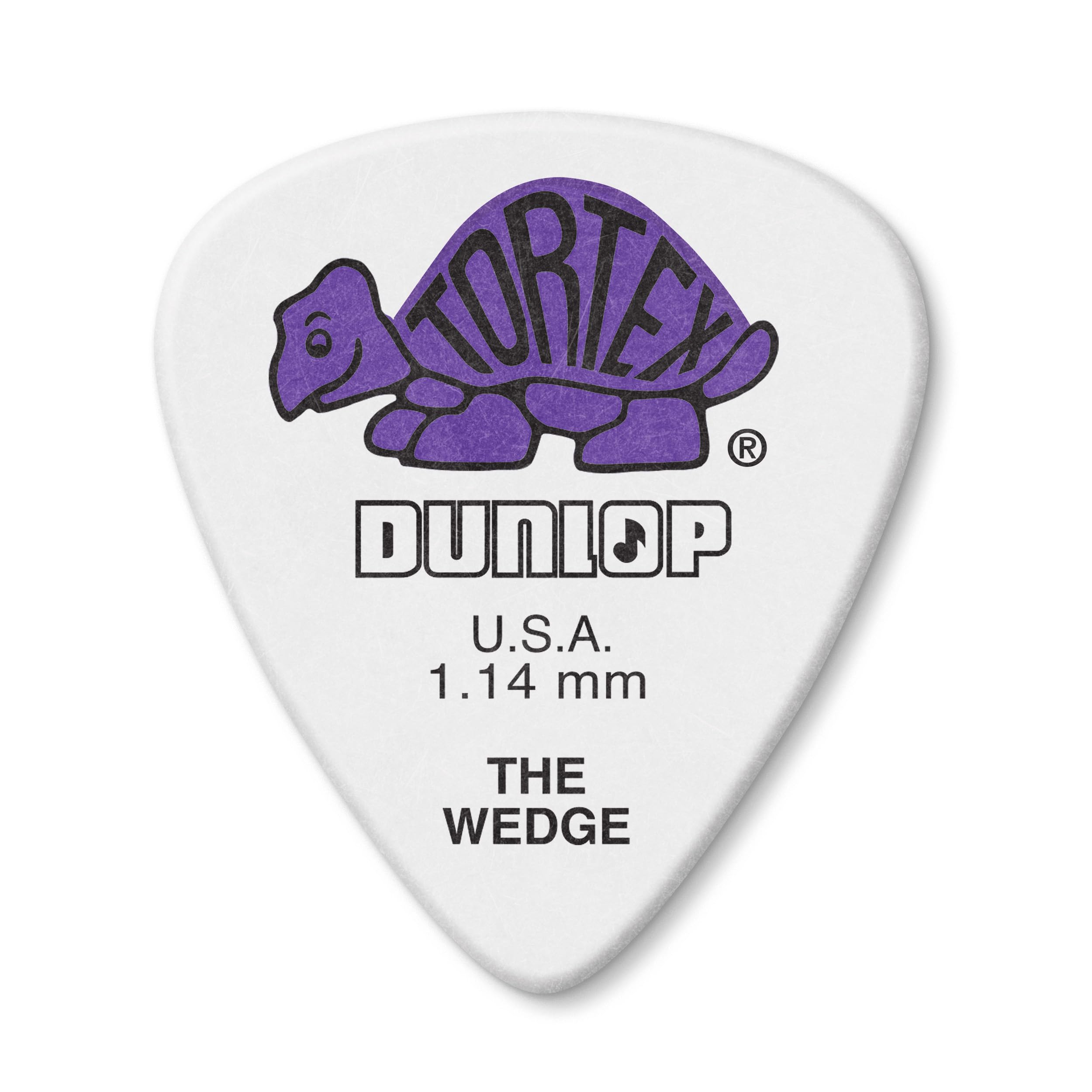 Jim Dunlop 424P1.14 Tortex Wedge Guitar Pick (Pack of 12)