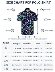 Xdceu Men's Skull Polo Shirts Hawaiian Golf Polo