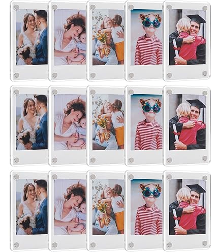 Instax Square HIYQIN Paquete De 5 Marcos Magnéticos De Fotos Para Película Cuadrada Instax, Marcos De Fotos De 3x3.5 Para Refrigerador, Para Fujifilm SQ1/SQ20/SQ40/SQ10/SQ6/SP-3 Porta Fotos Instax