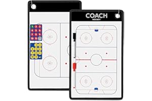 VolksRose Ice Hockey Coaching Board, Dry Erase Hockey Coach Marker Board with Magnets and Pen, Magnetic Hockey Tactics Coache