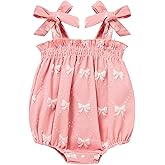 ZOELNIC Baby Girl Summer Clothes Newborn Girl Outfits Cute Strap Baby Girl Romper Jumpsuit Infant Floral One Piece Bodysuit