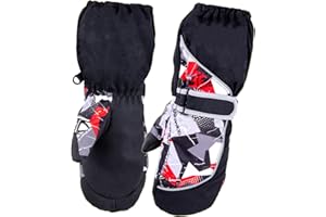 Azarxis Kids Winter Gloves Waterproof Ski Snowboard Snow Bike Warm Mittens Cold Weather for Boys Girls Ourdoor Sports