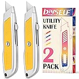 DIYSELF 2 Pack Utility Knife- Box Cutter with