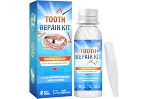 TOPICY Tooth Repair Kit, Temporary Teeth for Fixing the Missing & Broken Teeth, DIY Heat Fit Beads at Home, Confident Smile