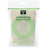 Earth Therapeutics Organic Cotton Exfoliating Wash Towel with Straps