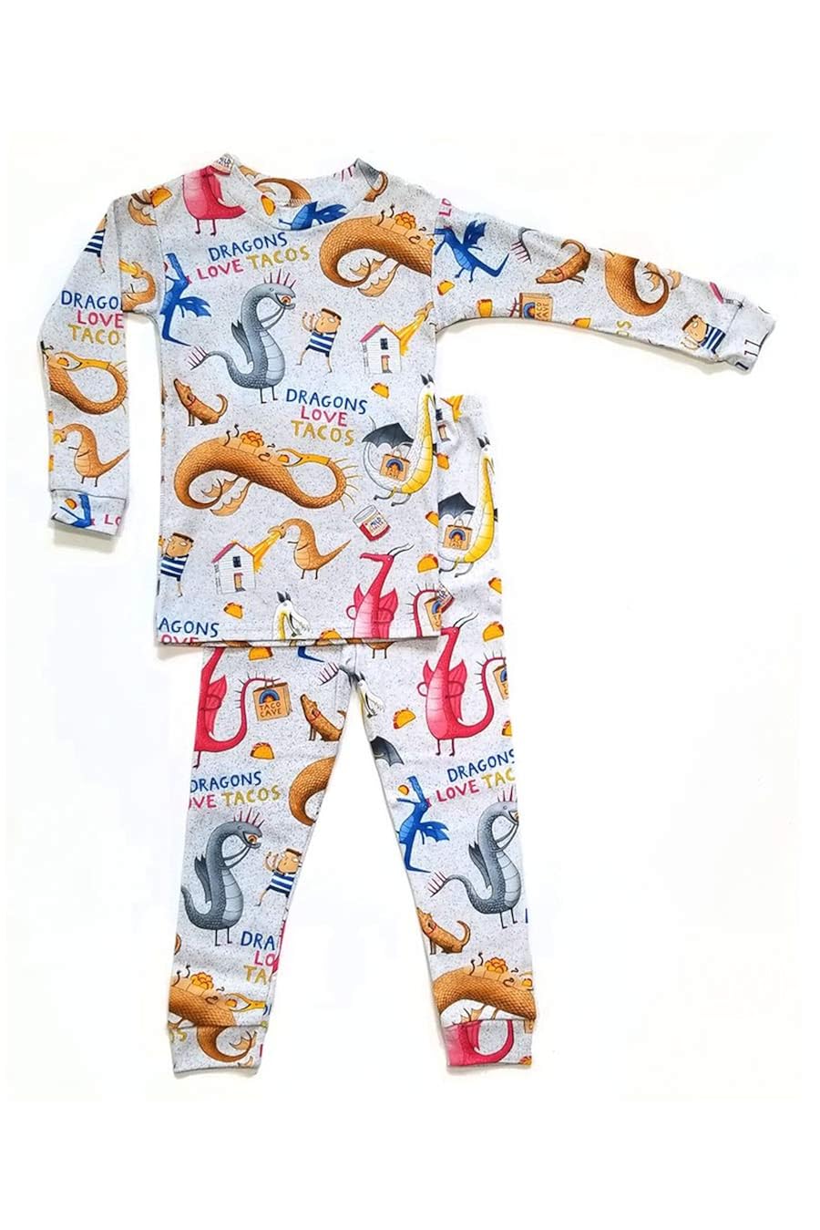 Books to Bed Dragon Loves Tacos 2 Pajama Set