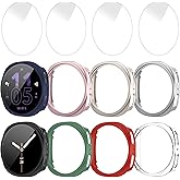 Tiorecime 8+4 Pack Case for Samsung Galaxy Watch 8 40mm with Tempered Glass Screen Protector, Waterproof Anti-Fog Screen Protector Shockproof Hard PC Cover Compatible with Galaxy Watch 8 40mm