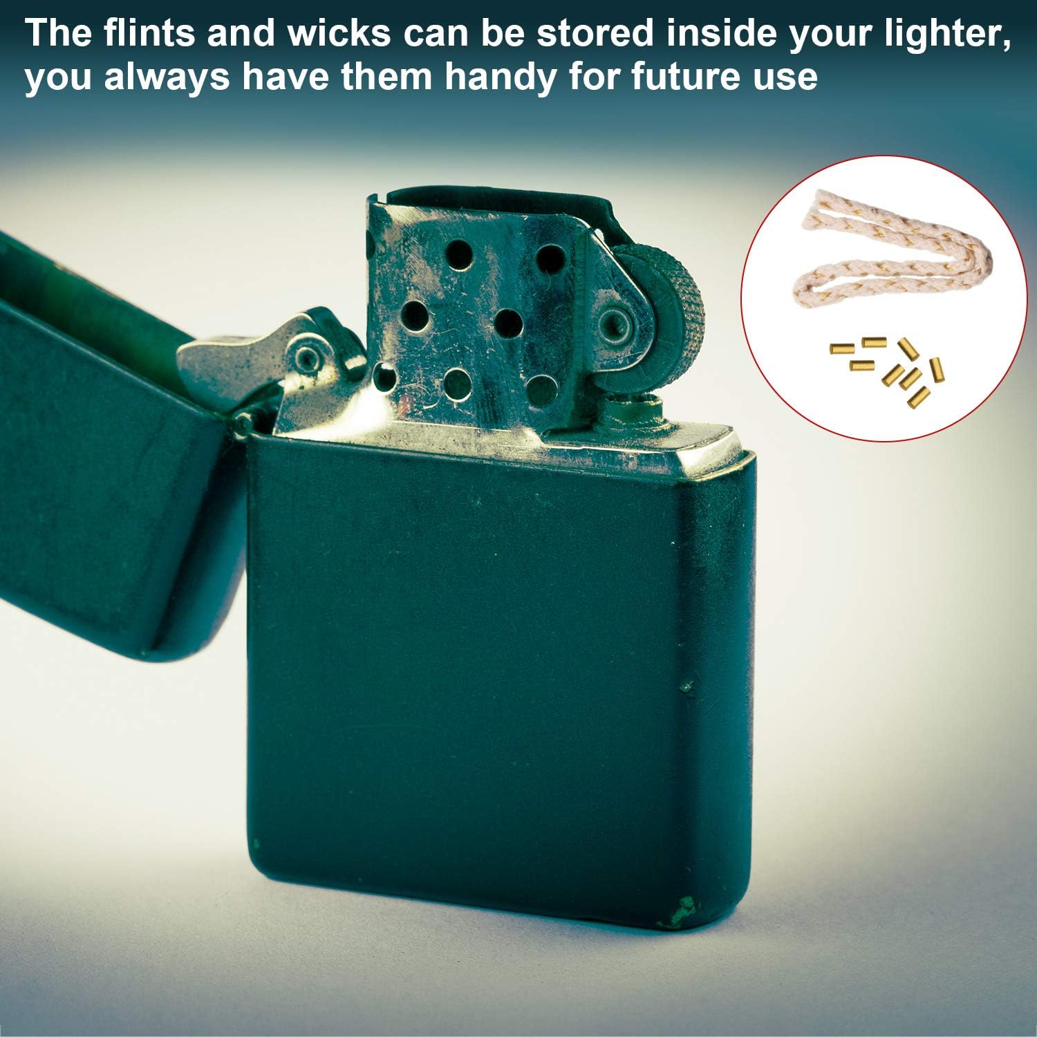 Dispenser Handy in Flints Lighter Wicks, Replacement Wicks Cotton