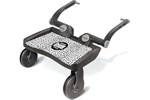 Lascal BuggyBoard Mini Universal Stroller Board, Fits 90% of Strollers, Compatible with UPPAbaby, Bugaboo, No Need for a Double Stroller for Infant and Toddler, Max Weight 66 lbs, Leopard