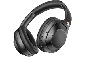 Riibox Y7Pro Hybrid Active Noise Cancelling Headphones, LDAC Hi-Res Audio, 75H Playtime, Deep Bass, Customize EQ via App, Com