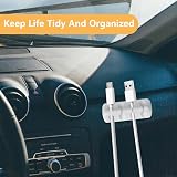 Fantasyon 5-Pack Silicone Cable Holder Clips White Self Adhesive Cord Organizer view 6