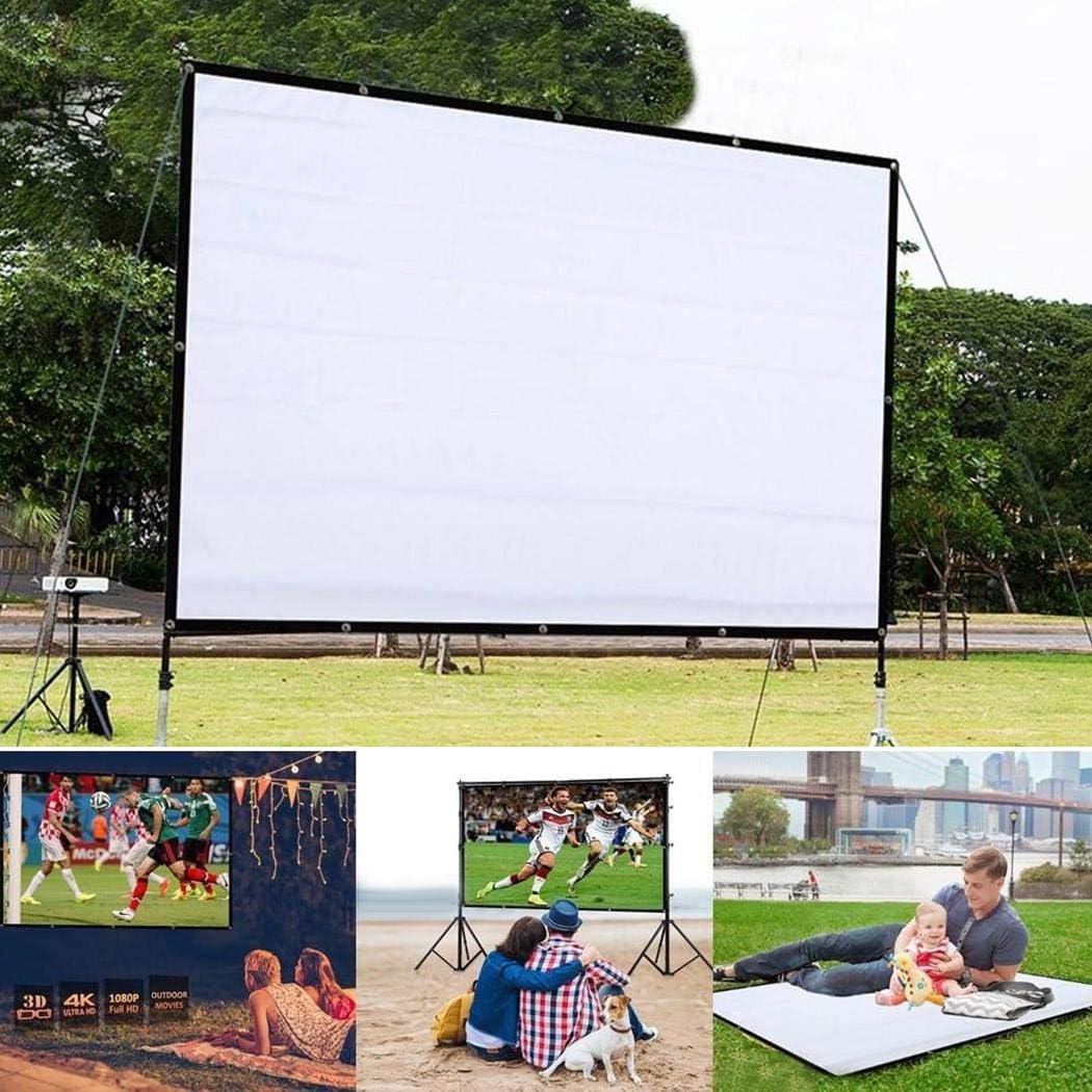 Lanbter 4:3 HD Projector Screen, Portable Video Screen Widescreen Foldable Anti-Crease Indoor Outdoor Projector Movies…