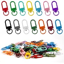 20 Pcs Multi-colored Metal Split Key Rings - 30mm Flat Keychain Rings For Keys, Tags, DIY Crafts