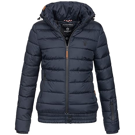 Marikoo Damen Steppjacke Winter Stepp Jacke Parka warm gefüttert Winterjacke Outdoor Poison XS-XXL 9-Farben
