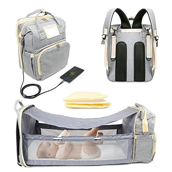 diaper backpack with changing station