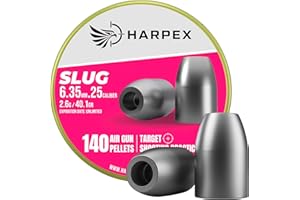 Harpex Slug .25 Cal Airgun Pellets – 40.1 Grain Hollow Point Heavy – High Impact & Expansion – Premium Lead Pellets for Target Shooting, Long-Range Practice & Consistent Accuracy