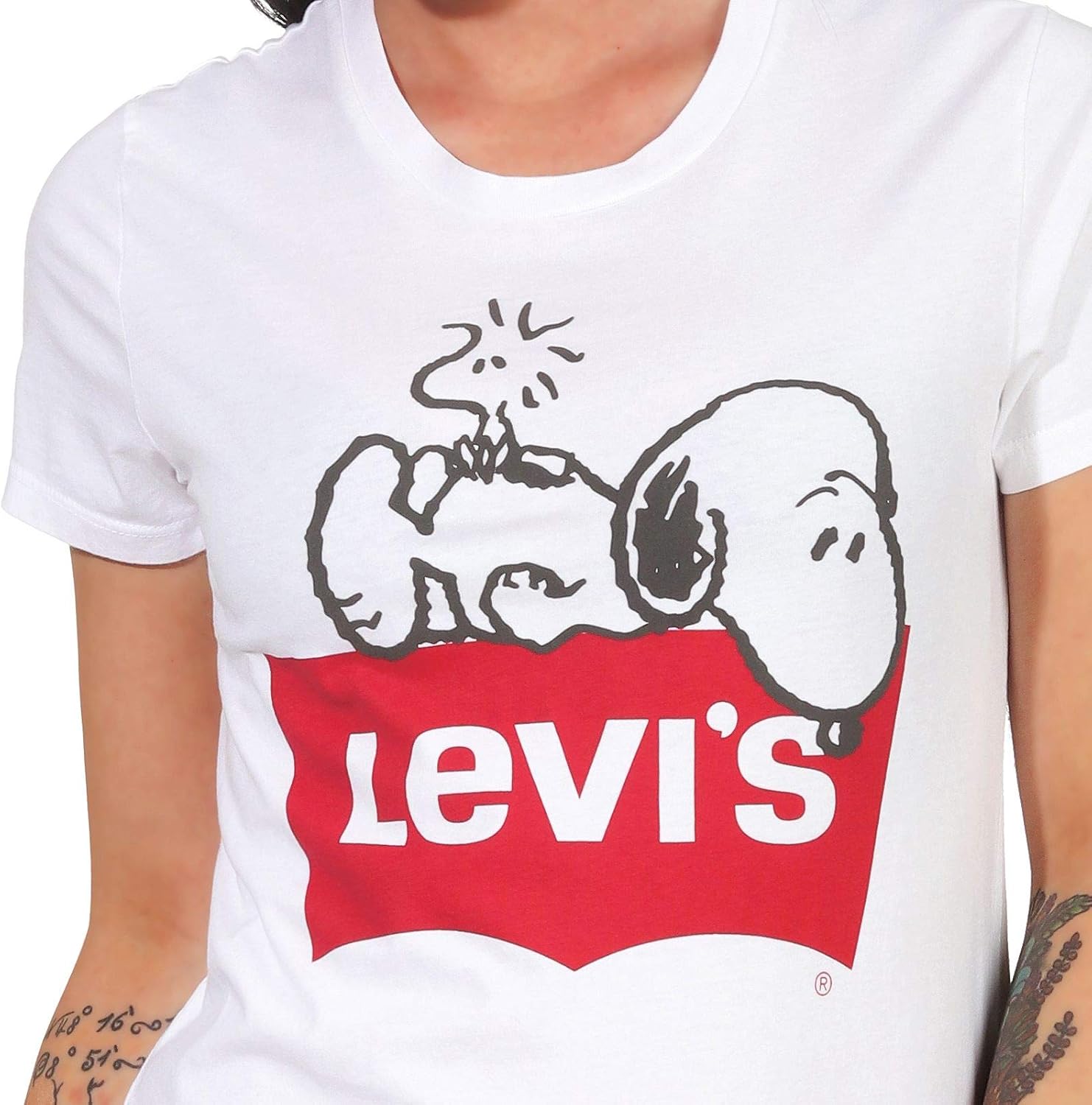 tee shirt levis peanuts femme