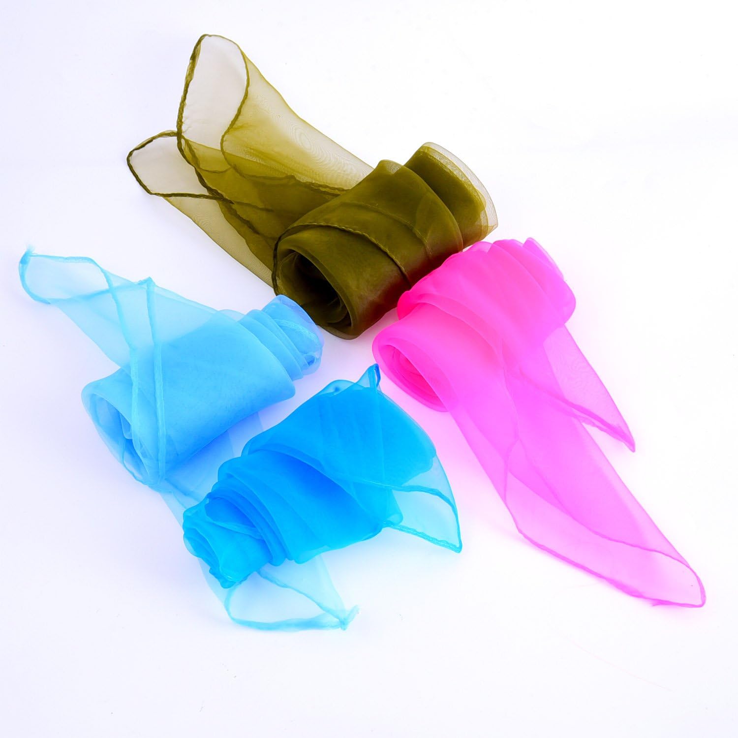 Shappy 28 Pieces Dance Scarves Square Juggling Scarf Magic Scarves, 24 by 24 Inches (14 Colors): Toys & Games