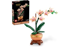 LEGO Botanicals Mini Orquídea - Model Kit para Adultos, Años 18+ - Flores Artificiales - Decoración para Escritorio, Recamara - 10343