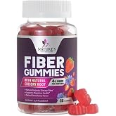 Fiber Gummies for Adults, 4g - Best Gut Health Fiber Supplement for Digestive Health &amp; Regularity Support - Plant-Based Soluble Fiber Gummy for Women &amp; Men - Vegan - Tasty Berry Flavor - 60 Gummies