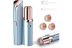 TUOKIY Facial Hair Removal for Women, Electric Face Razors for Woman, Rechargeable Women Mustache Remover with 3 Replacement Heads