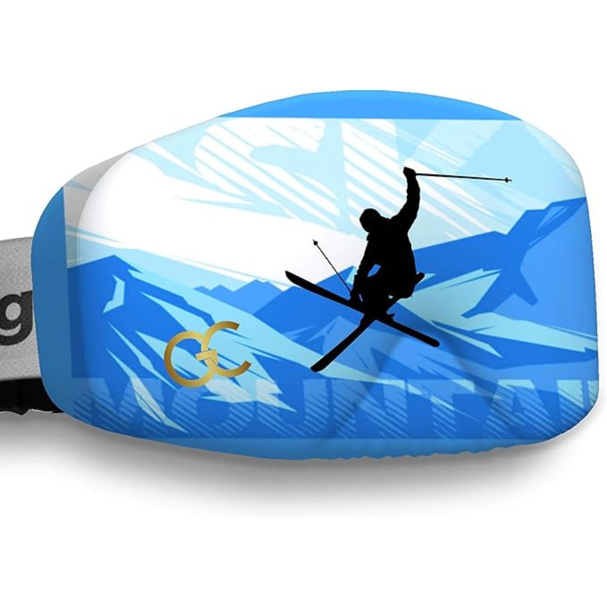 GogglesCover Ski Goggles Protective Cover, Protective Goggle Cover Portable, Ski Goggle Cover Sleeve Anti-Scratch, Ski Goggles Accessories, Ski Equipment, Blue Mountain Design