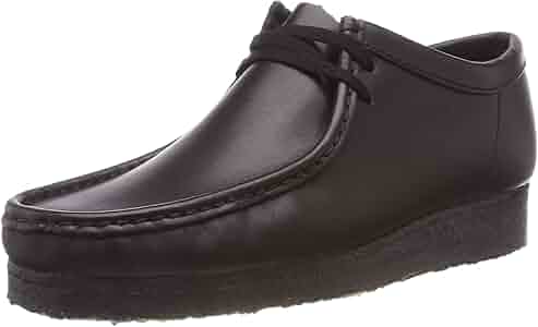 wallabee shoes black leather
