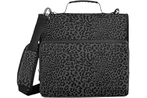 ALAZA Zipper Binder 3 Ring Binder Organizer with Zipper Shoulder Strap Large Capacity Multi-Pocket trapper keeper File Folder